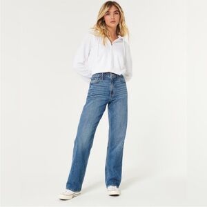 Hollister Medium wash dad jeans